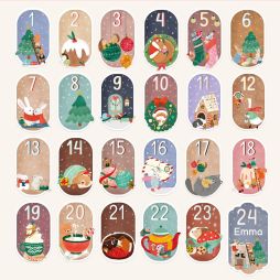 Calendrier de l'Avent personnalisé à remplir - Noël Confort-Décoration de Noël 22,99 € Ludilabel Chat, Oiseaux, Noël, Ours 1