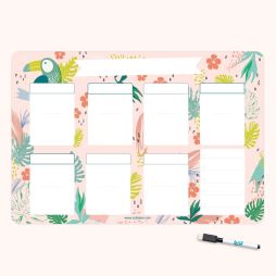 Planning Effaçable - Semaine - Tropical-Planificateur 18,99 € Ludilabel Oiseaux, Jungle, Plantes 1